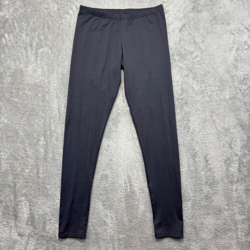 Cuddl Duds Leggings Women's M Grey Microwear Tagless Base Layer Warm Soft 28x29